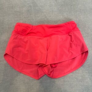 lululemon athletica Vibrant Coral Athletic Shorts